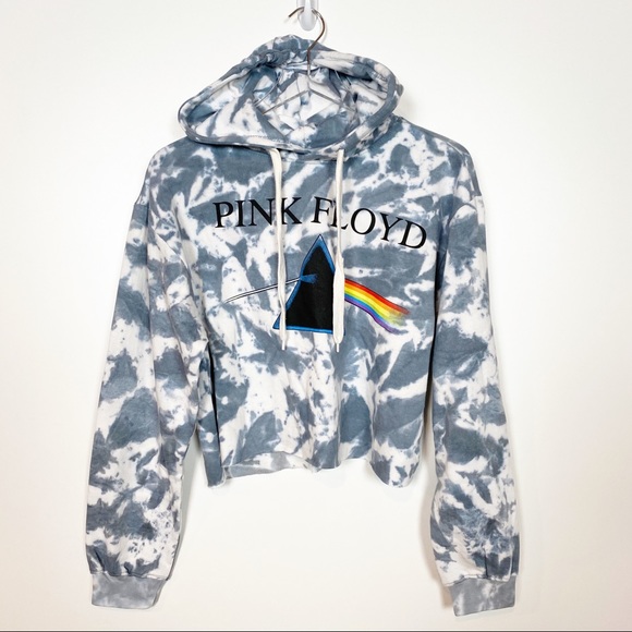 Pink Floyd Tops - Pink Floyd NWT Tie Dyed Cropped Hoodie M/L